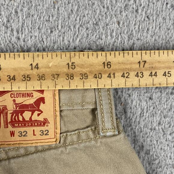 Levi's 505 Regular Straight Leg Jeans Men's 32x32 Beige Causal Streetwear - Picture 6 of 10